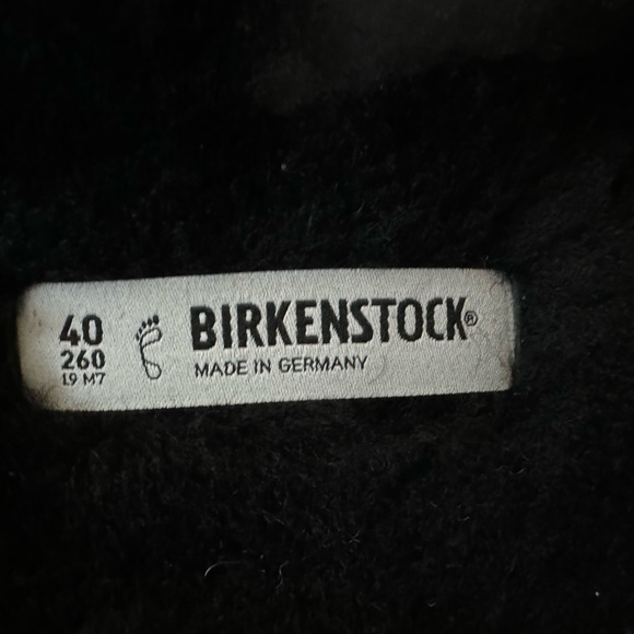 NWT Birkenstock Made in Germany Mayari Shearling Sandals - Leather black 864sn - Picture 3 of 10